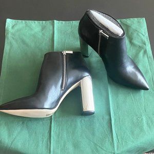 Never Worn Still in box Black Leather Booties size 10